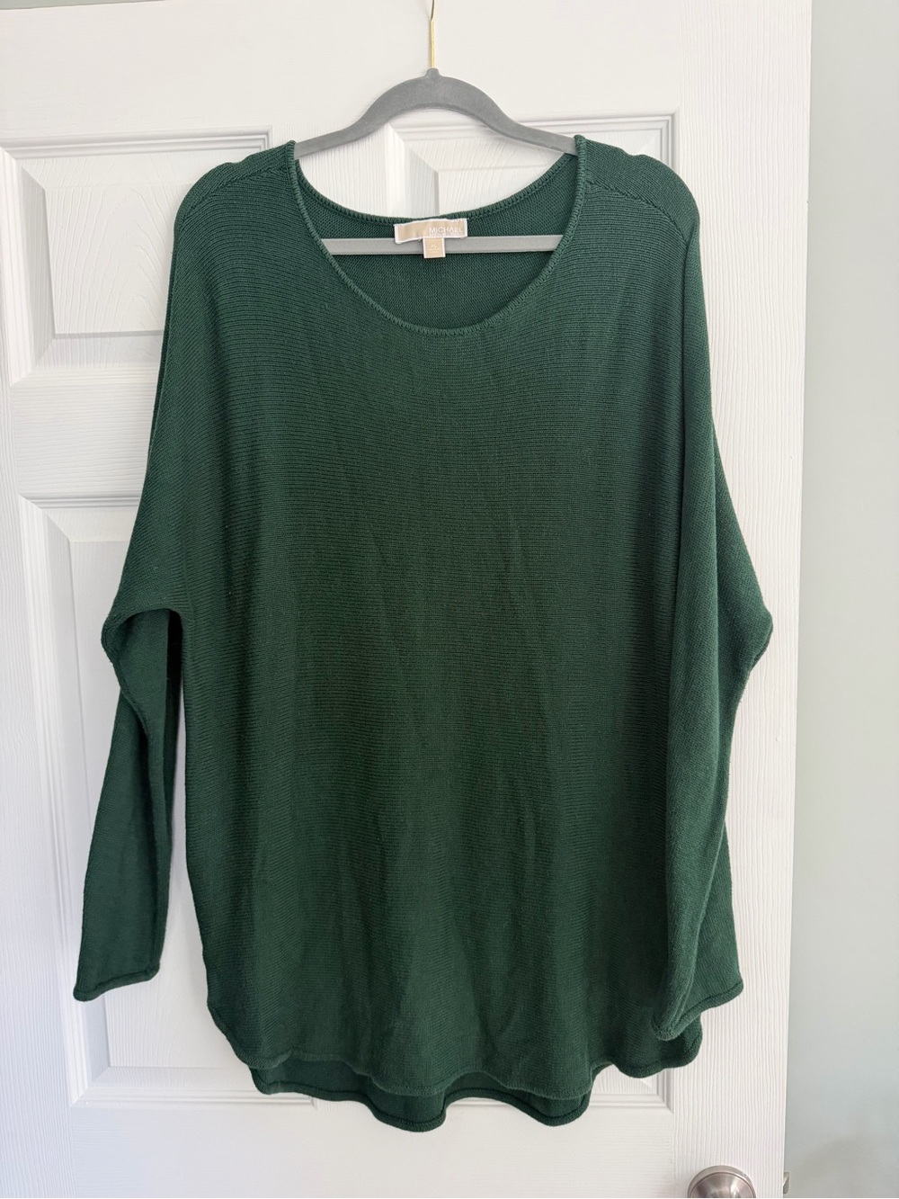 Michael Kors Forest Green Long Sleeve Knit Top